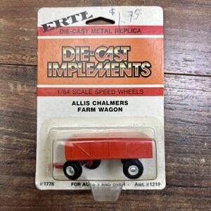 Ertl Die-Cast Implements 1/64 Scale Allis Chalmers Farm Wagon Vintage HTF 1980s